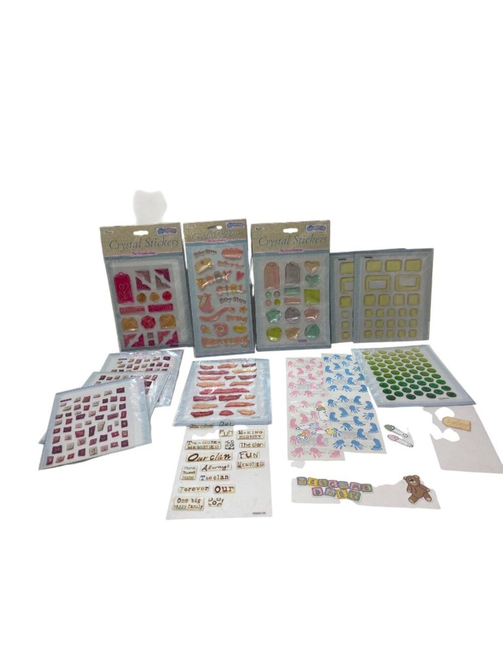 Crystal Stickers For Scrapbooking: Baby Love Family Alphabet & Shapes Mixed Set
